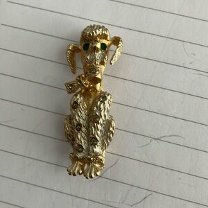 Antique poodle pin